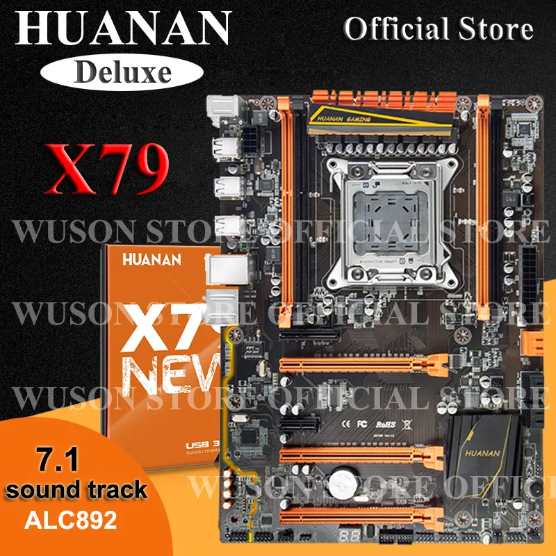 Компьютер DIY huanan Zhi deluxe X79 LGA2011 материнская плата 1 ТБ SATA HDD GTX1050Ti 4G cpu Xeon E5 1650 C2 с кулером ram 16G(2*8G