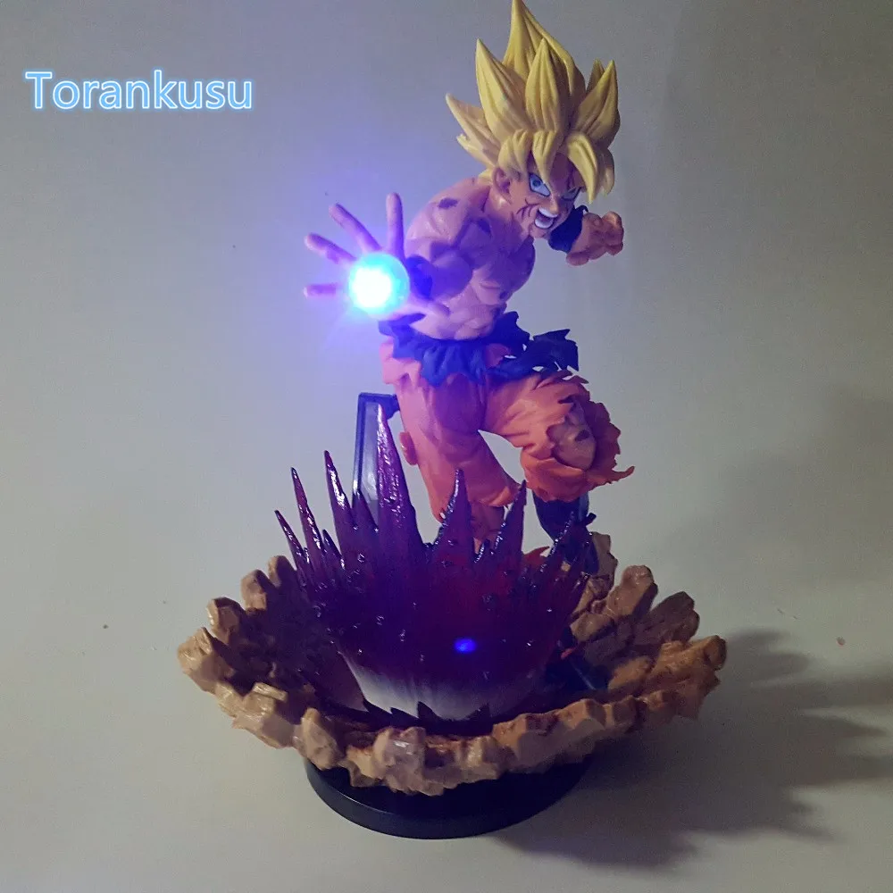 Dragon Ball Z Сон Гоку фигурку Budoukai 5 камехамеха Светодиодный светильник DIY Дисплей