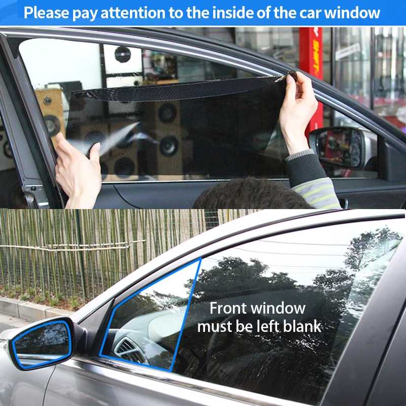 Car Sticker Window Sun Shades Covers UV Protector 2Pcs Door Glass Windshield PVC Visor Shield Solar Universal Auto Accessories | Автомобили