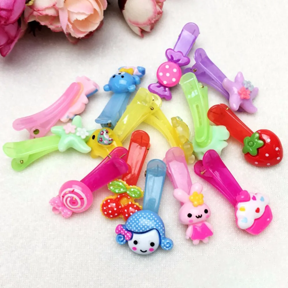 1 шт. пластиковые заколки для волос маленьких девочек милые из смолы с