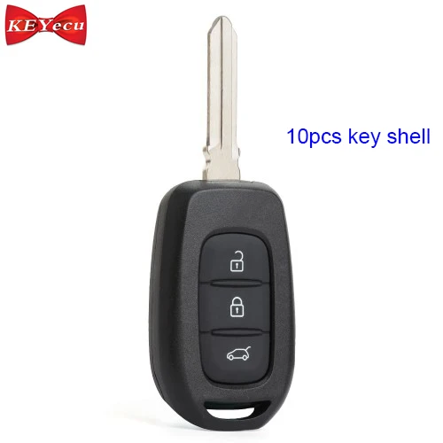 KEYECU 10 шт. для Renault Duster Dokker Trafic Clio4 Master3 Logan запасной корпус автомобильного ключа