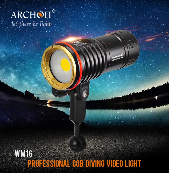 Полный набор Archon DM10 WM16 светодиодный видео фотографии свет подводный 2700lm COB Светодиодный фонарь для дайвинга 100 м Водонепроницаемый портретный осветитель