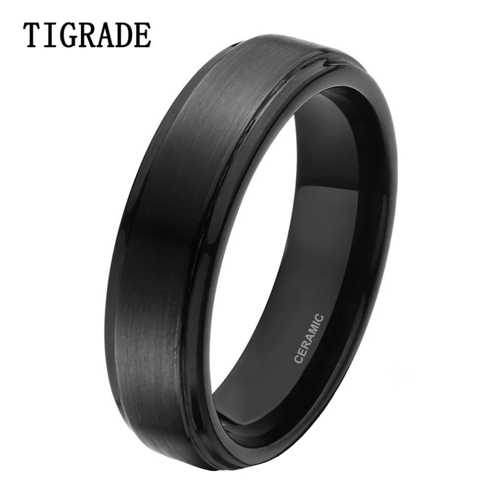 Мужское керамическое кольцо 6 мм 8 мм|engagement ring|black ceramic ringceramic ring |