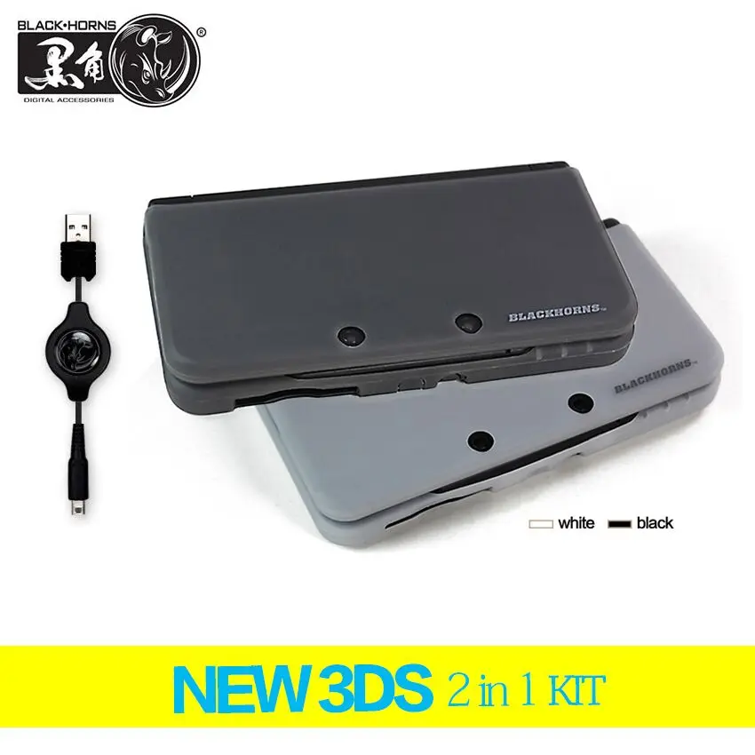 Аксессуары для игр мягкий силиконовый резиновый гелевый Чехол Nintendo New 3DS (черный