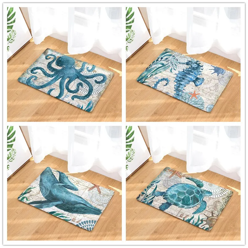 Напольные коврики с принтом черепахи океана ванная комната кухонные ковры для