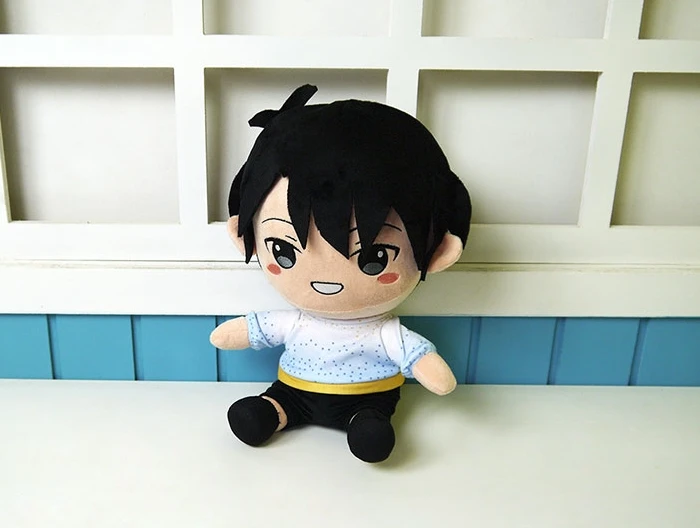 Голубая шифоновая одежда для катания на коньках принц yuзуру Hanyu мягкая и плюшевая