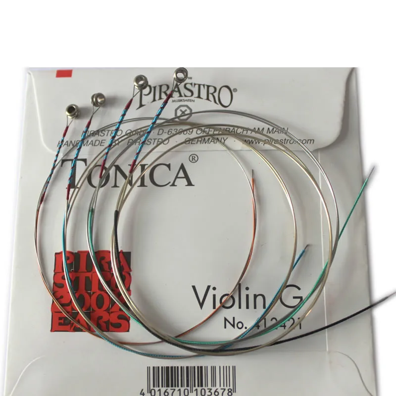 Пособия по немецкому языку Pirastro tonica серебро скрипки струны, e, красные/зеленые/голубые/желтые/d, 4 шт./компл. полный струны