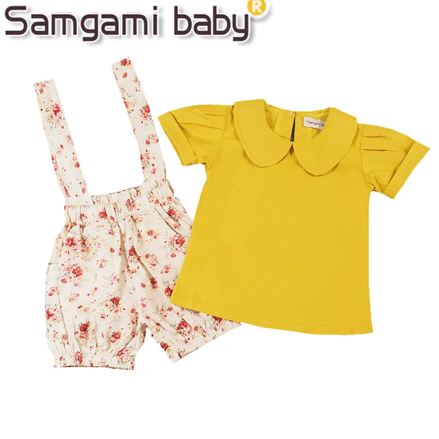 SAMGAMI BABY/Розничная продажа 2018 летние костюмы для девочек комплекты хлопковой