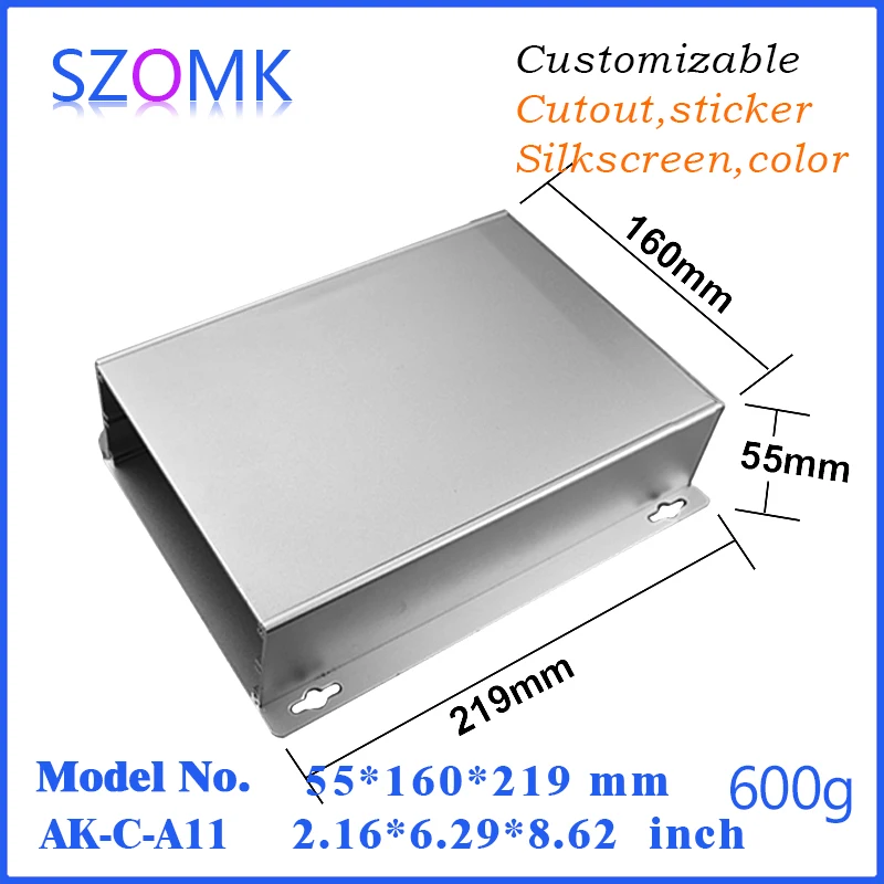 4 шт. алюминиевый корпус szomk для электронного проекта 55*160*219 мм выходные коробки