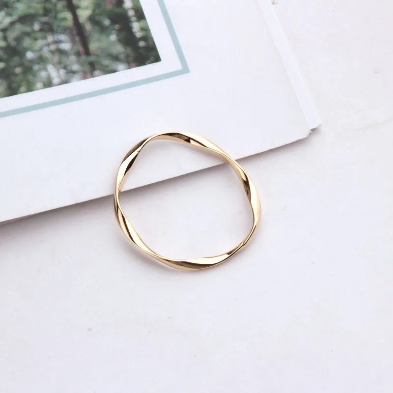 Style 4 6 шт. 24K позолоченные латунные нестандартные круглые закрытые кольца для ювелирных изделий, изготовления сережек, поиск аксессуаров - Цвет: Style 4