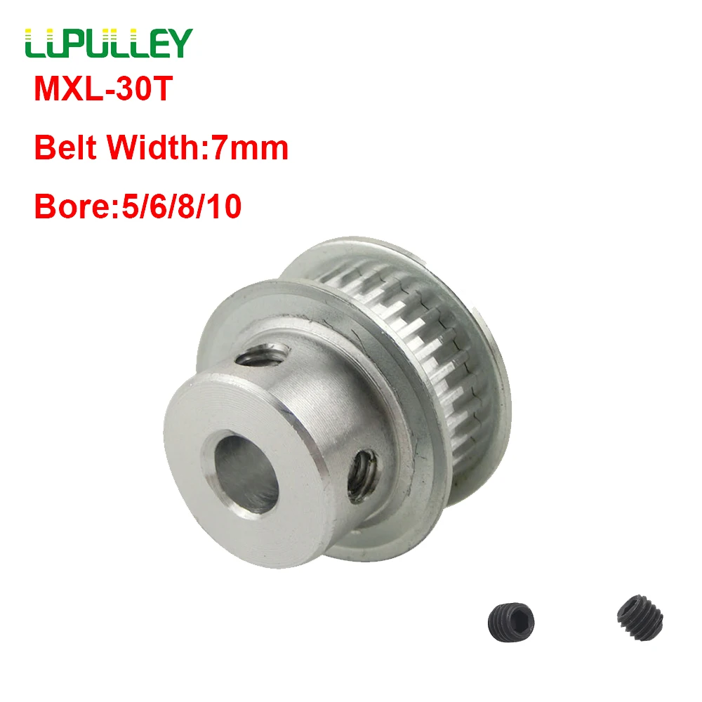 Зубчатый шкив LUPULLEY 2 шт. MXL 30T отверстие 5/6/6 35/7/8/10/12 мм синхронный зубчатый ширина 7