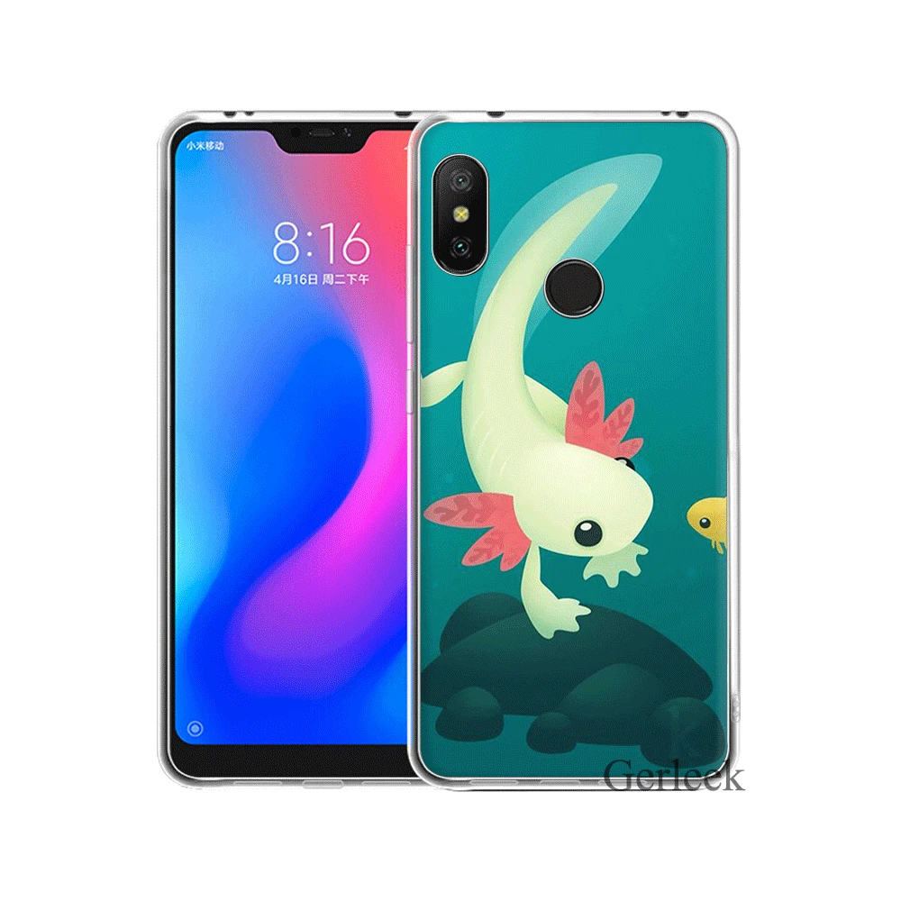 Чехол для телефона с милыми животными Axolotl Xiaomi Mi 5 5S 6 8 SE A1 A2 5X 6X Lite Mix 2S F1