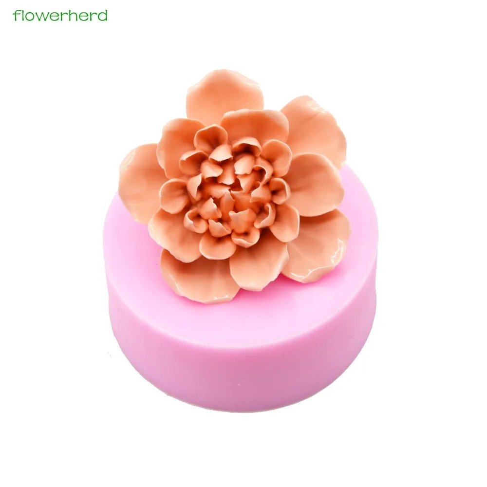 Большая силиконовая форма для мыла розы 3D изготовления ручной работы