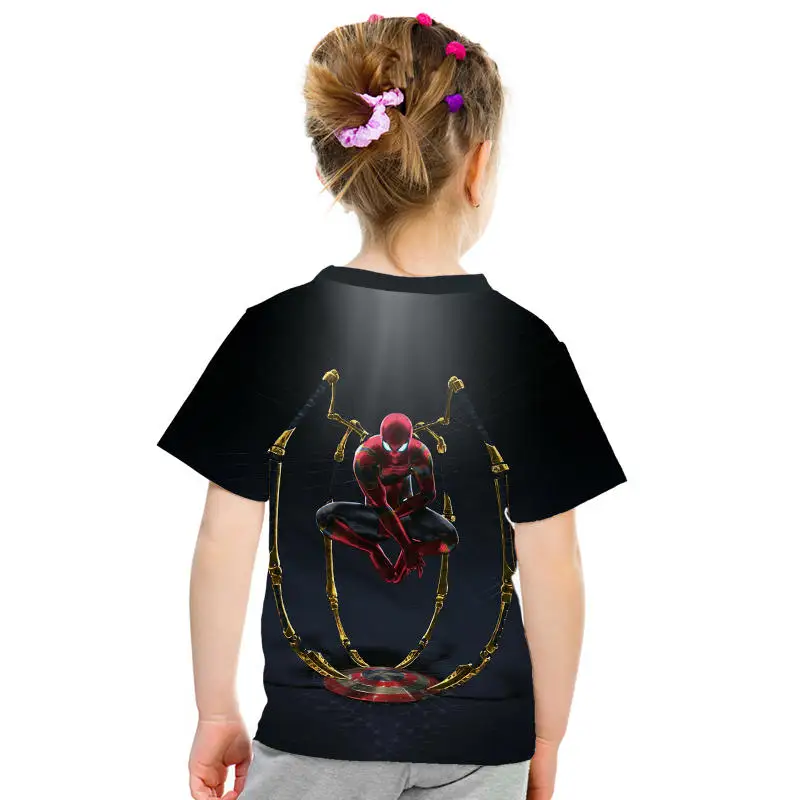 New 2019 children t shirts movie spider-man hero's exped Print Kids Baby Boy Tops Short Sleeve T-Shirt Summer Tee free shipping | Мать и