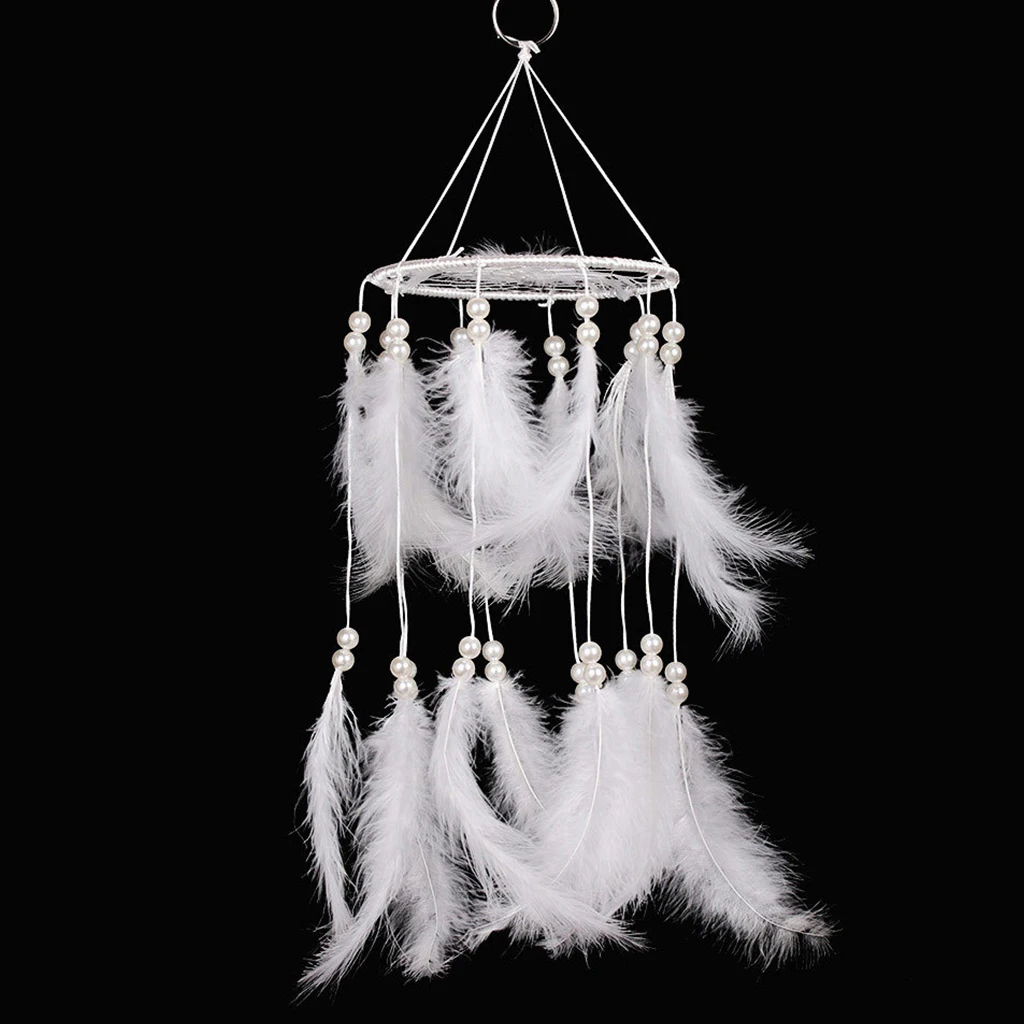 Новейший ручной работы Ловец снов с искусственным дизайном подарок в белом