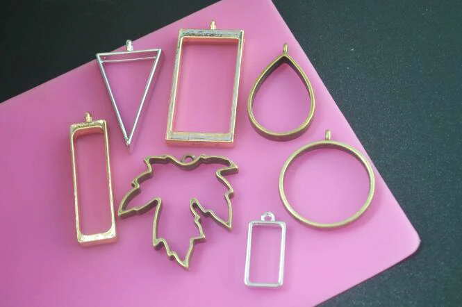 5 шт. полые Пустые Подвески в рамке ювелирные изделия ручная работа плавающий