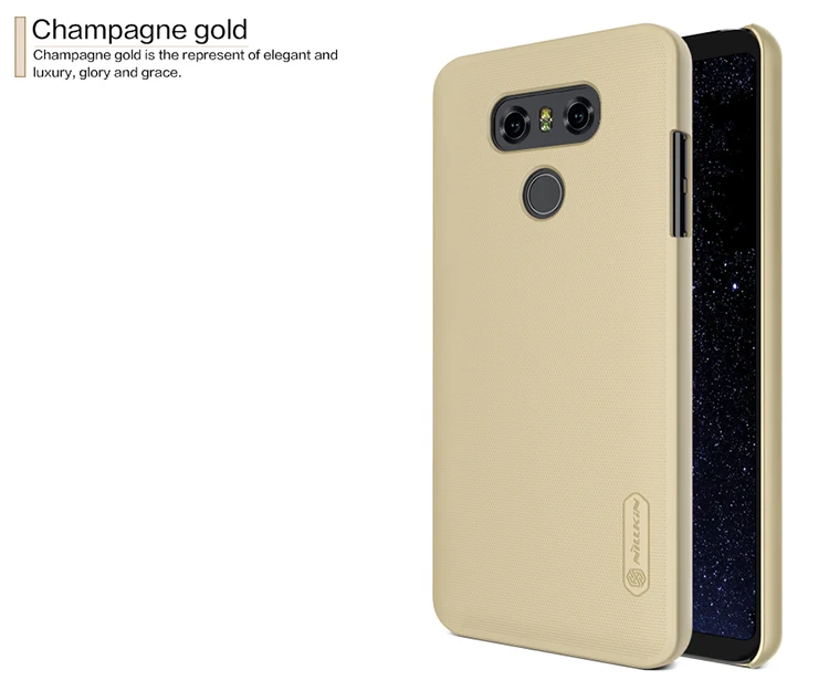 Золотой Для LG G6 чехол для телефона s Nillkin Супер Матовый Защитный Жесткий Чехол для задней панели ПК чехол для LG G6 матовый чехол для телефона+ защита экрана - Цвет: Золотой