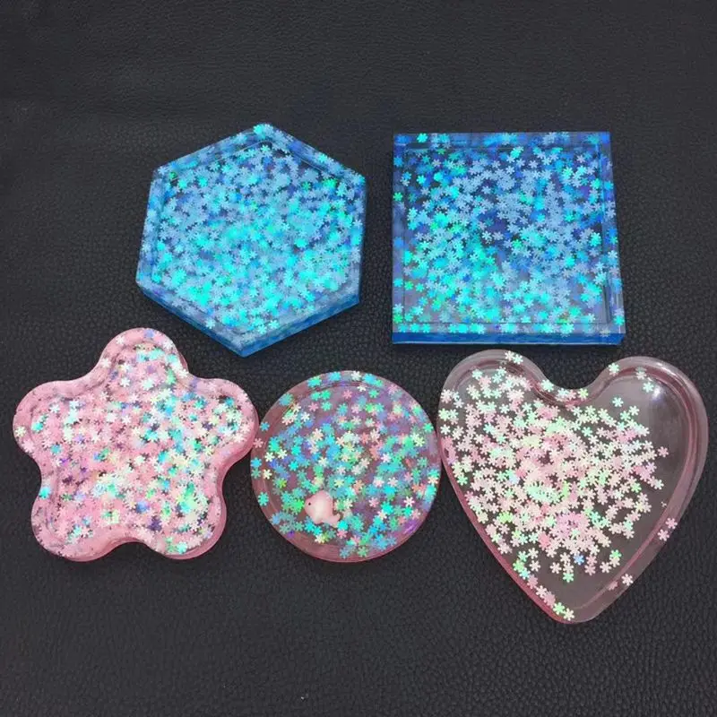 Силиконовая форма diy Кубок Pad Коврик для чашки для воды держатель эпоксидной Изделия из смолы формы украшения ручной работы Jewelry подарки в форме цветов геометрический