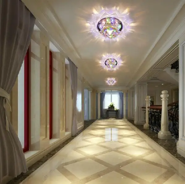 Светодиодные хрустальные лампы 5 Вт для дома современные потолочные светильники