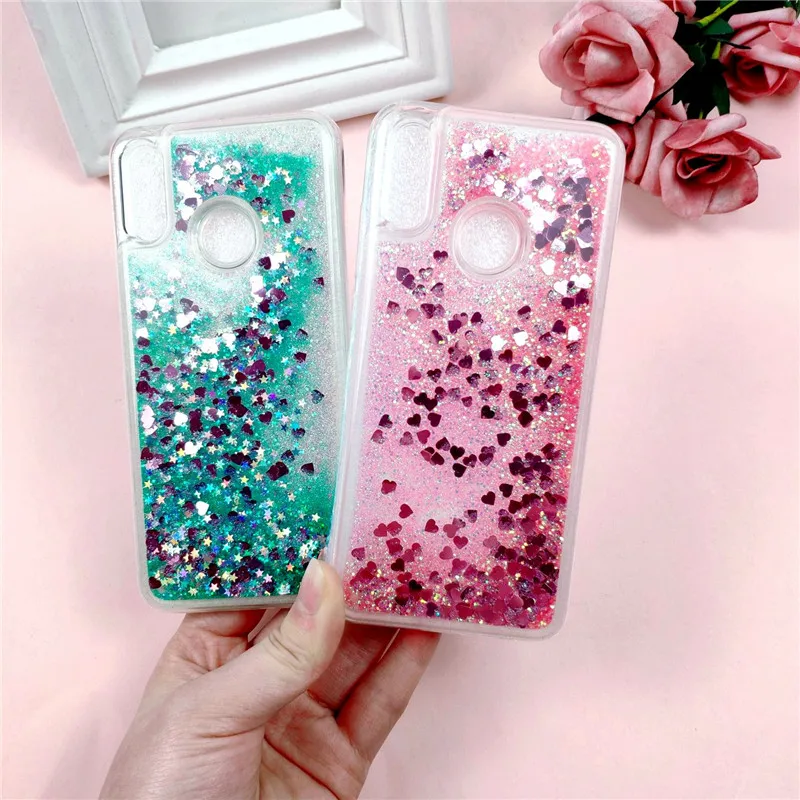 Huawei P Smart чехол, блестящий чехол для Coque huawei P Smart Plus PSmart, Жидкостная динамика, мягкий силиконовый чехол для телефона s