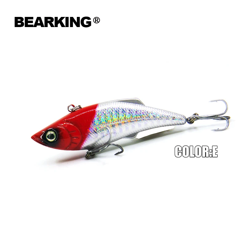 BearKing популярная модель 5 шт./лот рыболовные снасти А+ рыболовные приманки, 5 смешанных цветов, vib(без губ) 74 мм 13 г тонущий