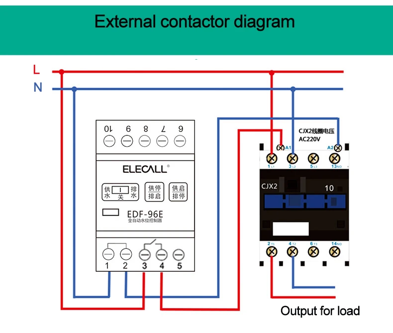 ELECALL EDF-96E/F насос поплавкового выключателя автоматический насос переключатель воды датчик AC220V контроллер водяного насоса регулятор уровня жидкости