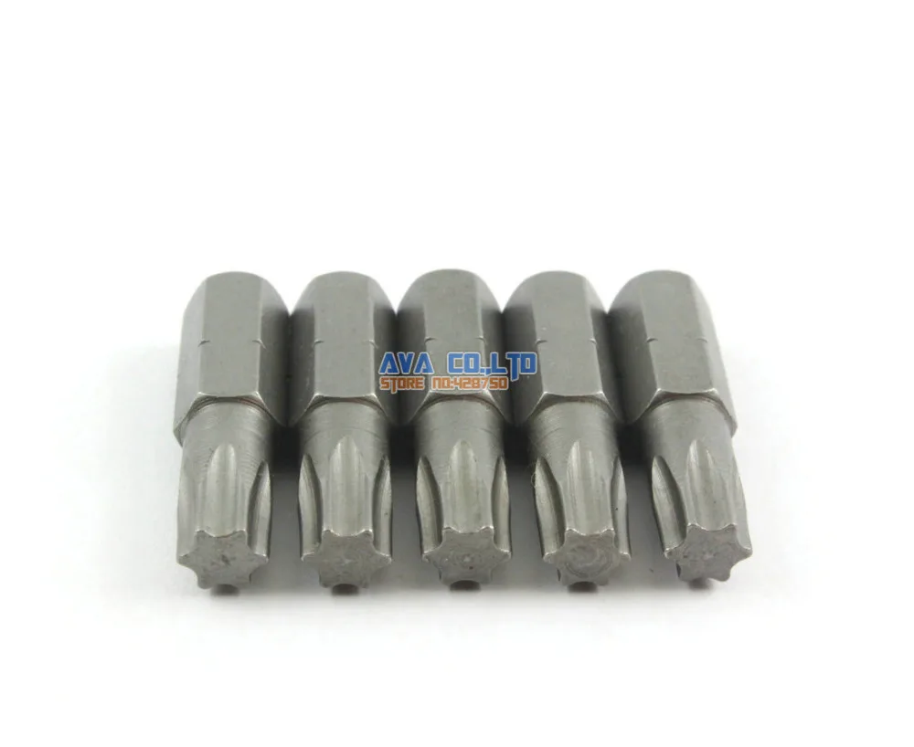 20 шт. Магнитная отвертка для Безопасности Torx S2 сталь 1/4 &quotшестигранный хвостовик