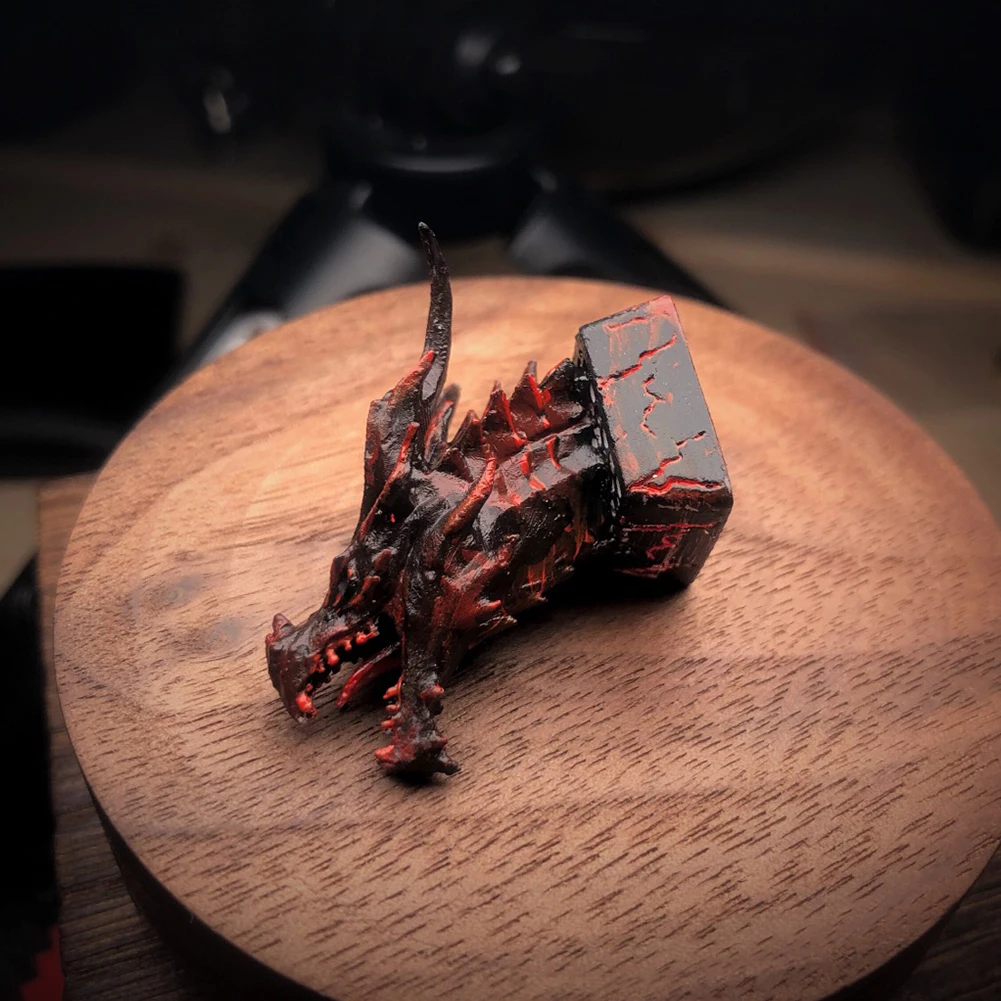 Red Oduin Painting Resin Keycaps For Cherry Switch Mechanical Keyboard The Elder Scrolls DIY Gaming Keyboard Red Black Brown Color - Цвет: Red