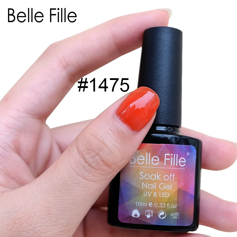 Belle Fille оранжевый гель для ногтей Лимон Апельсин УФ нужна Базовая рубашка и
