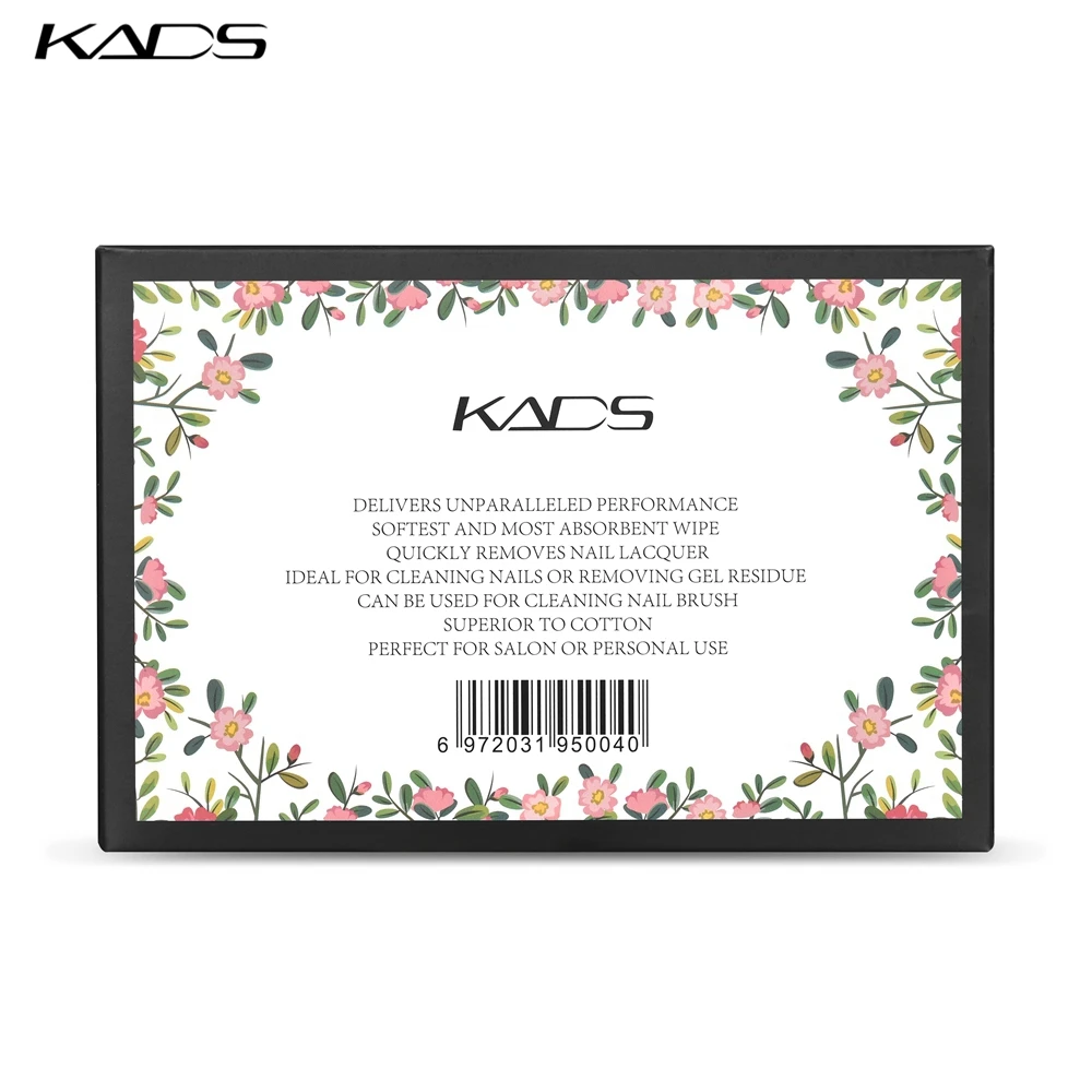 KADS 600 шт./кор. жидкость для снятия лака ногтей салфетки без ворса хлопчатобумажные Гель лак удалить
