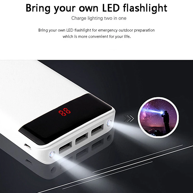 Новый 20000 mAh 3 USB внешний аккумулятор портативное зарядное устройство Bateria Externa
