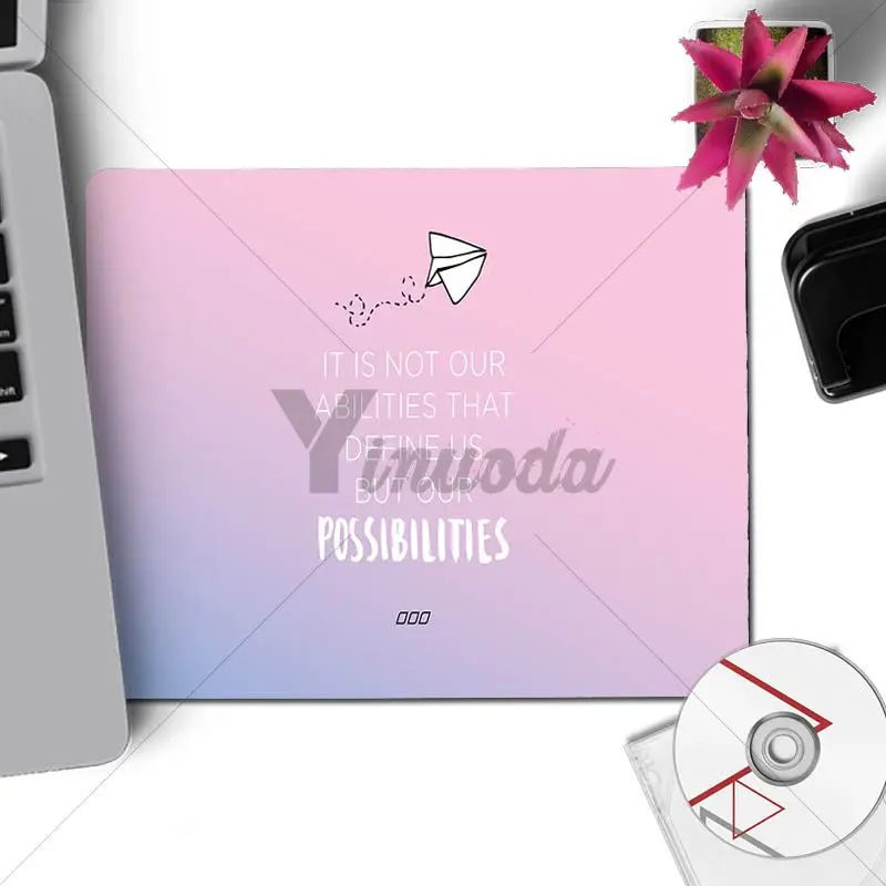 Yinuoda пословица фраза девиз клавиатура игровые коврики для мыши Размер для 18x22 см 25x29 см маленький коврик для мыши - Цвет: No Lock Edge18x22cm