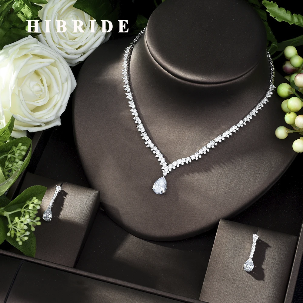 

HIBRIDE Exclusive AAA Cubic Zirconia Wedding Bridal Dubai Jewelry Sets for Woman Jewelry Set Dress Accessories Bijoux Femme N-73