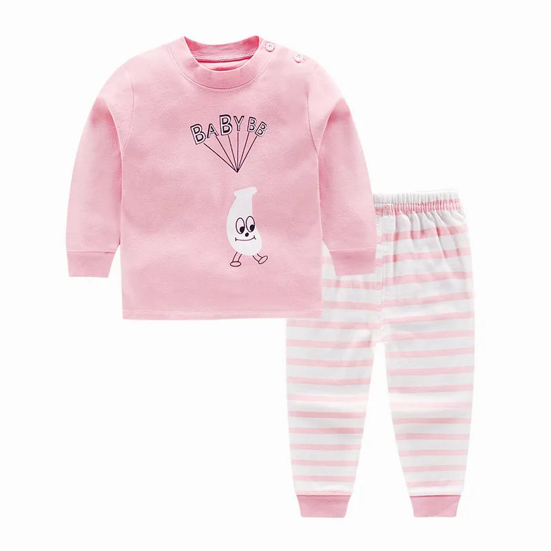 Baby Зимние детские халаты; пижамы для новорожденных; комплект одежды для сна для девочек; хлопковые пижамы; детский Пижамный комплект для мальчиков; нижнее белье; комплекты одежды - Цвет: Baby