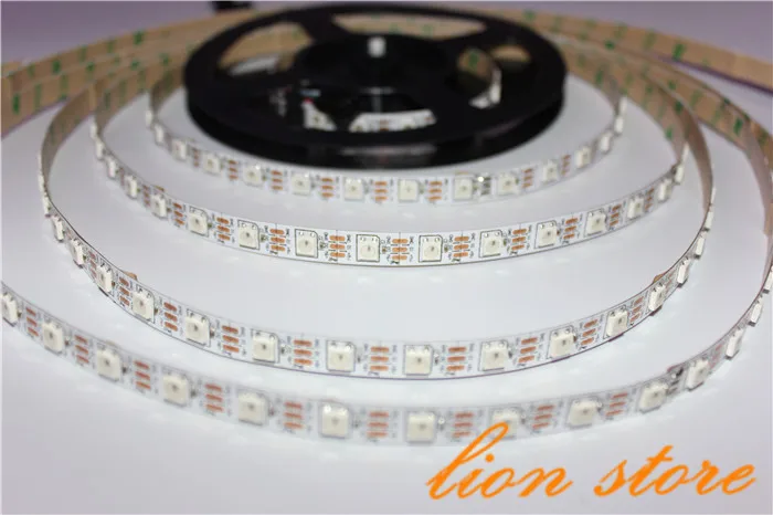 Не Водонепроницаемый DC5v 5 м 300 светодиодов 60 пикс./м 5050 smd ws2812 ws2811 rgb Светодиодные