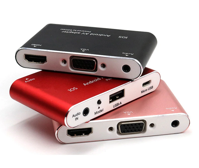 USB HDMI ТВ VGA Аудио Видео адаптер AV конвертер для iPhone X XS MAX XR 5 6 7 8 Plus для samsung Galaxy S6 S7 edge S8 S9 Android