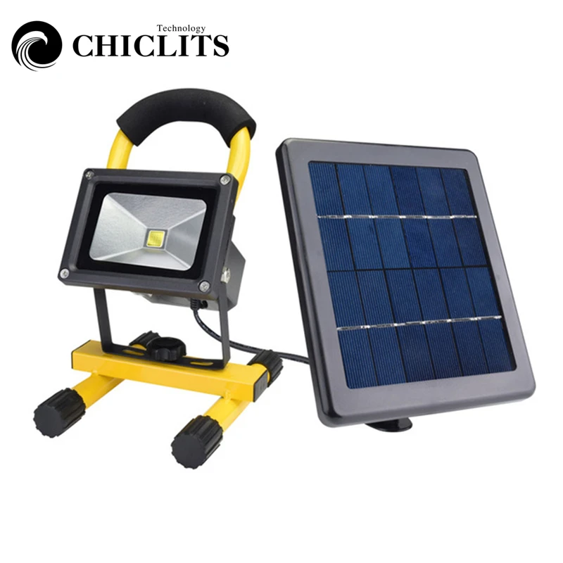 10W Solar LED Flood light Lamp Spotlight Outdoor Floodlights IP65 Waterproof Portable Powered Refletor Led Rechargeable Camping
