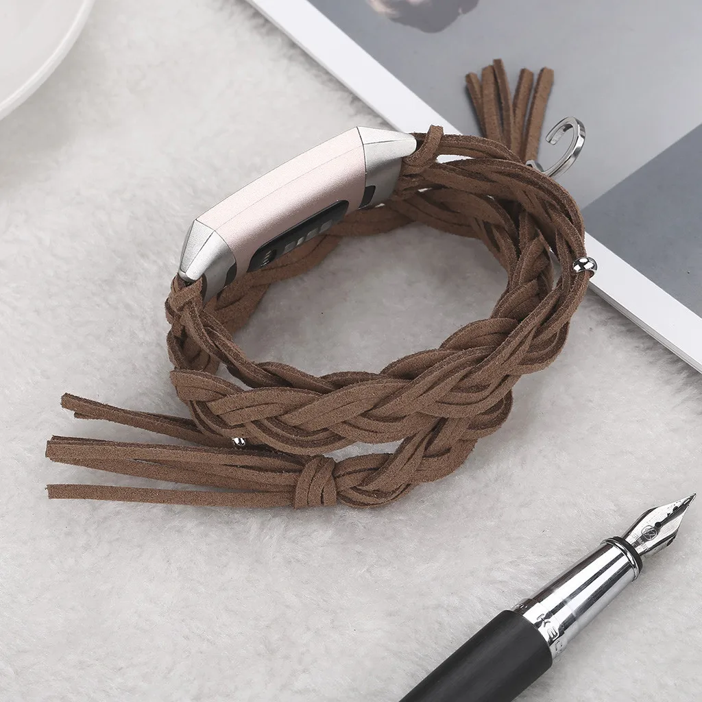 Пеньковая веревка ручной ремешок Ремешок для Fitbit Charge 3 Смарт-часы аксессуары спортивный браслет bracel аксессуары