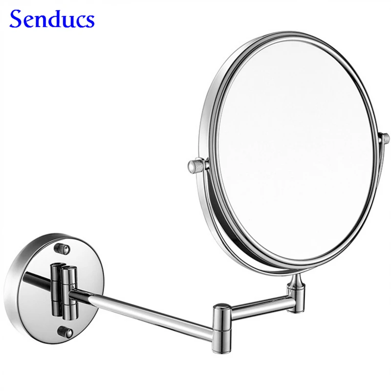 

Senducs Polished Chrome Bath Mirror 3x Magnifying Mirror With High Quality Brass Bathroom Mirrors By 8 Inch Bath Beauty Mirror