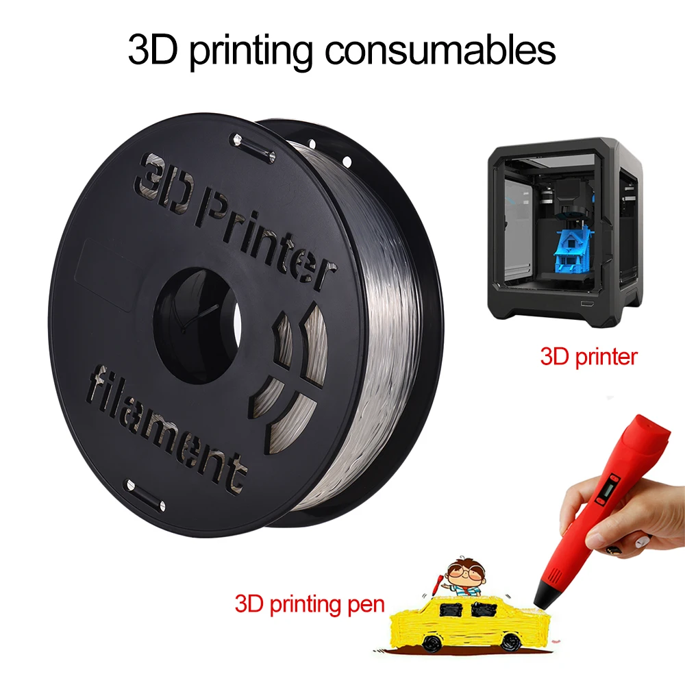 1KG/ Spool 1.75mm Flexible TPU Filament Printing Material Supplies for 3D Printer Drawing Pens