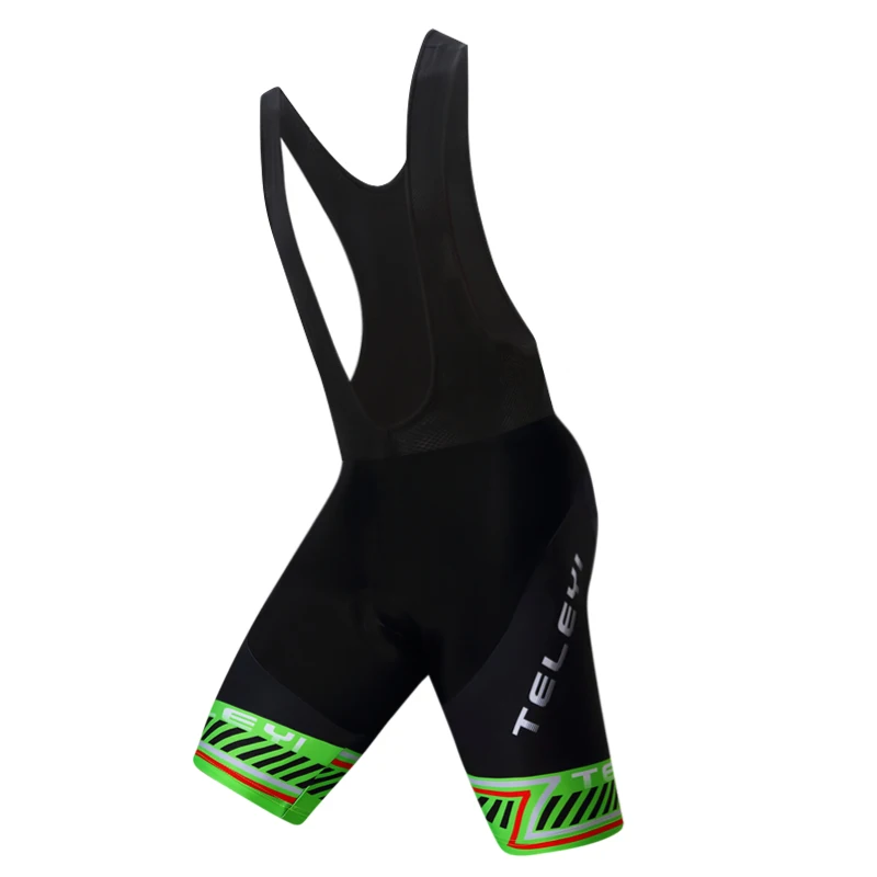 Men Bib Shorts Флуоресцентная зеленая велосипедная футболка, одежда для велоспорта, велосипедная одежда/дышащая мужская велосипедная одежда весна-лето с коротким рукавом - Цвет: Men Bib Shorts