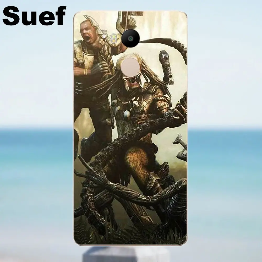 Suef для Xiaomi Redmi 4 3 3S Pro Mi3 Mi4 Mi4i Mi4C Mi5 Mi5S Mi Max Note 2 мягкие чехлы Alien Vs Predator Avp Hunter|note 2|note