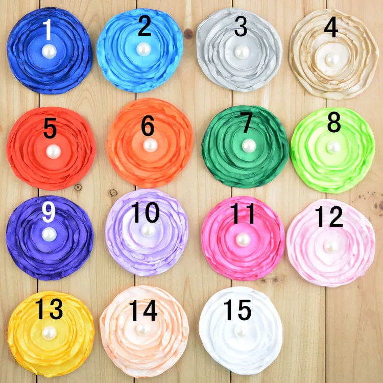 

Yundfly 10pcs 7CM Satin Fabric Rose Flower Without Clip for Baby Girl Toddler Headbands DIY Hand Craft Baby Hair Accessories