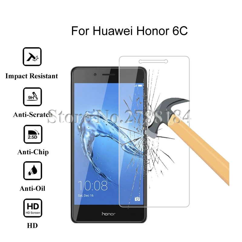 2 шт 0,26 мм 9H Премиум Закаленное стекло для huawei Honor 6C защитная пленка, стекло для huawei Honor 6C стекло