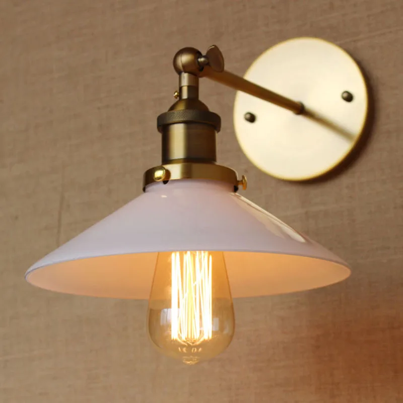 Классический белый стеклянный абажур настенный светильник для гостиной ванной