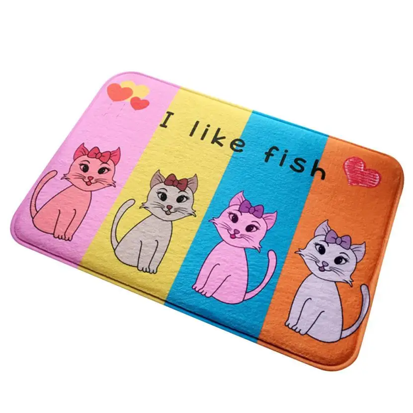 Мультфильм плоть милый Кот 3d печати коврики Спальня Ковры Ванная комната #96|bedroom