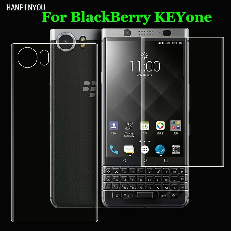 Front and Back Для BlackBerry KEYone/DTEK70 4," 2 шт = передняя+ задняя тонкая защитная пленка из мягкого ТПУ - Цвет: Front and Back