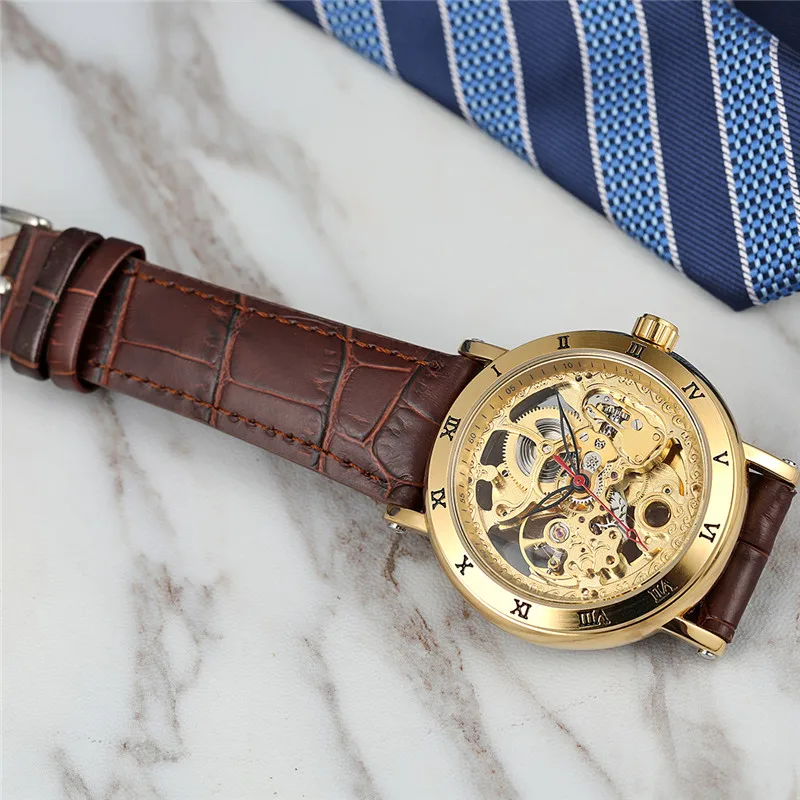 FORSINING мужские часы Топ бренд Роскошные военные спортивные наручные Скелет