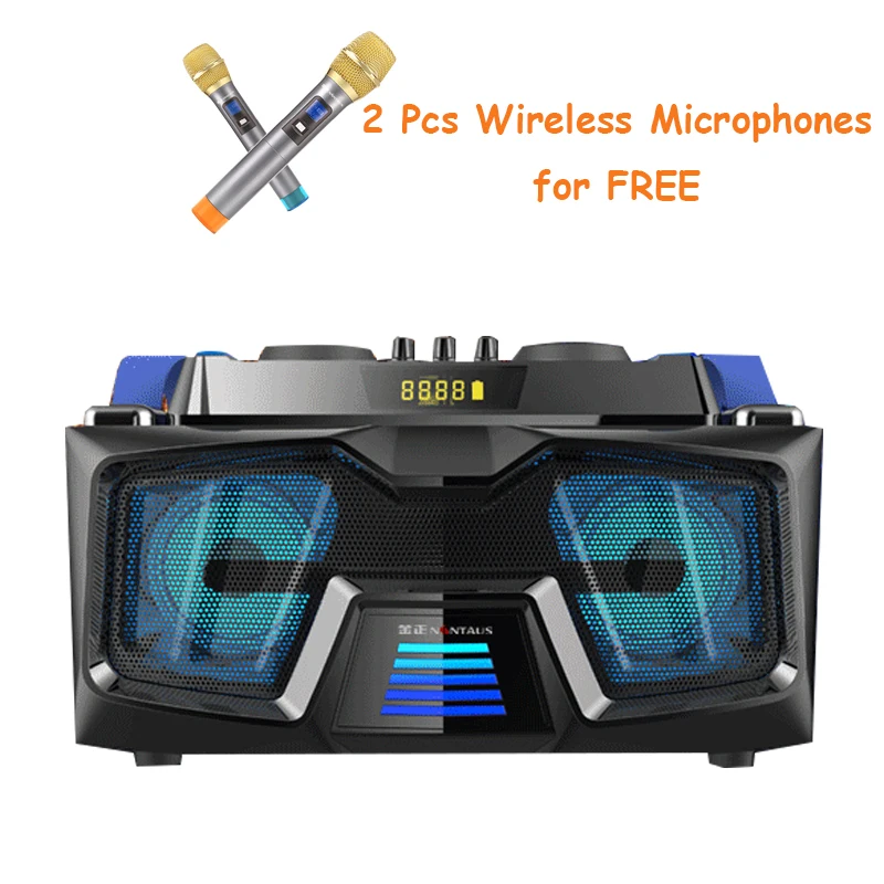 Мультимедийные колонки Bluetooth караоке микрофон супер DJ бас Hi-Fi активный