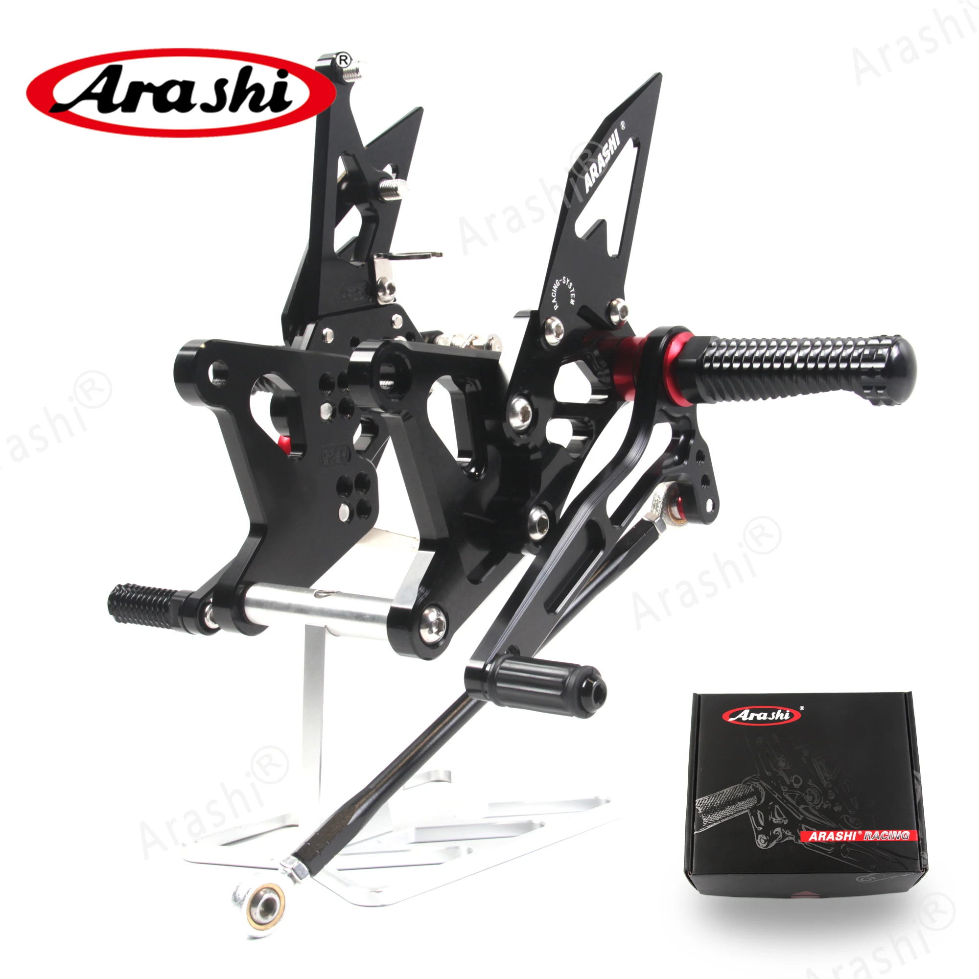 Араши Rider подножки для KAWASAKI ZX6R ZX636 2005 2006 ЧПУ Регулируемые Rearset ниндзя ZX 6R 636
